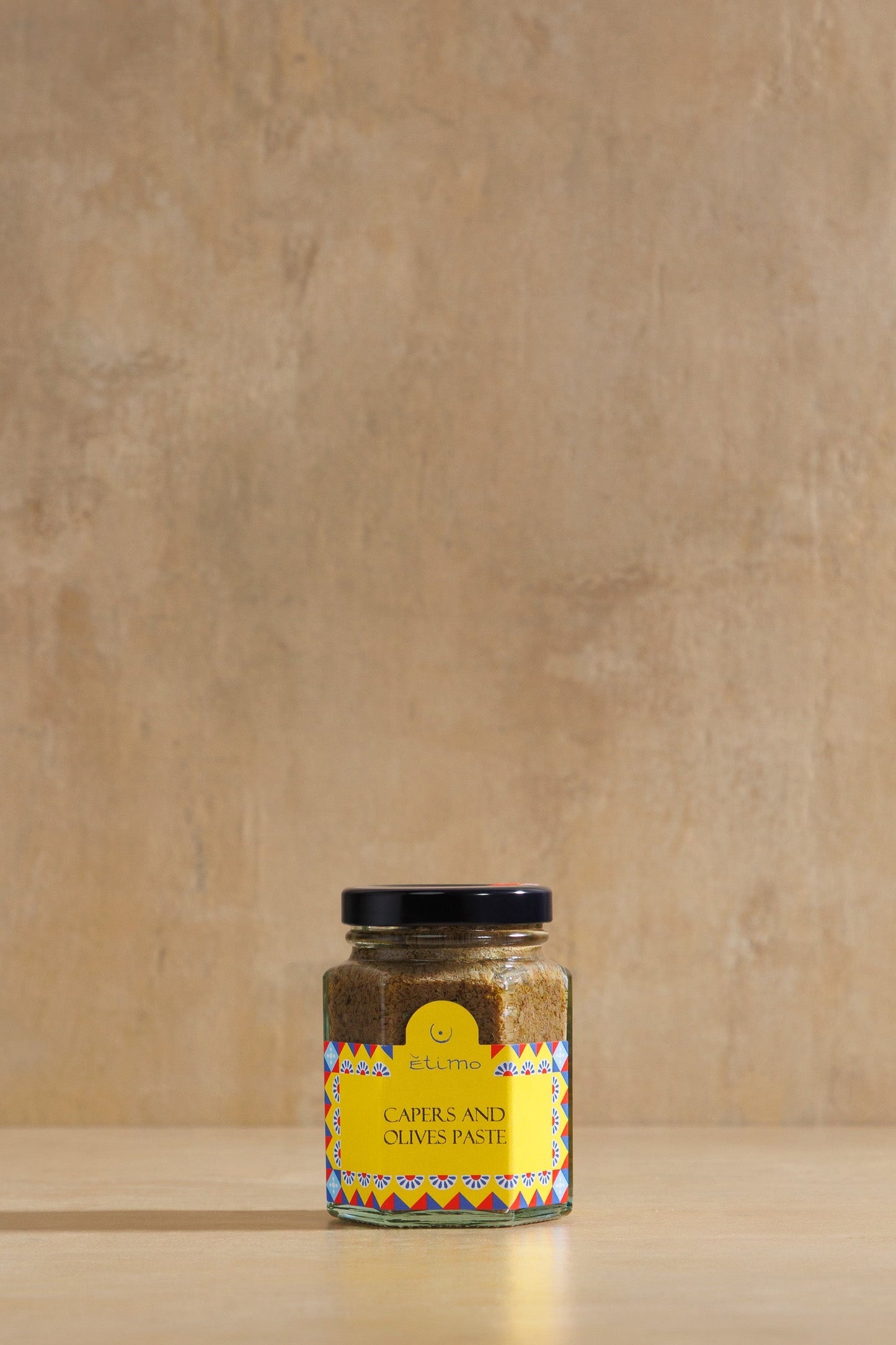 Capers and Olive Paste, glass jar of caper and olive paste, Bonomo & Giglio (Etimo), Pantelleria