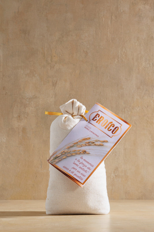 EROICO Red Rice 2021 Rosso Angelo Aromatico, premium cloth bag of aromatic red rice, Una Garlanda, Piedmont