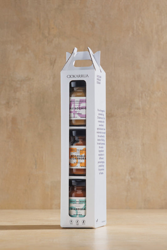 Trio of Spreadable Creams – Pistachio, Carob, Cocoa